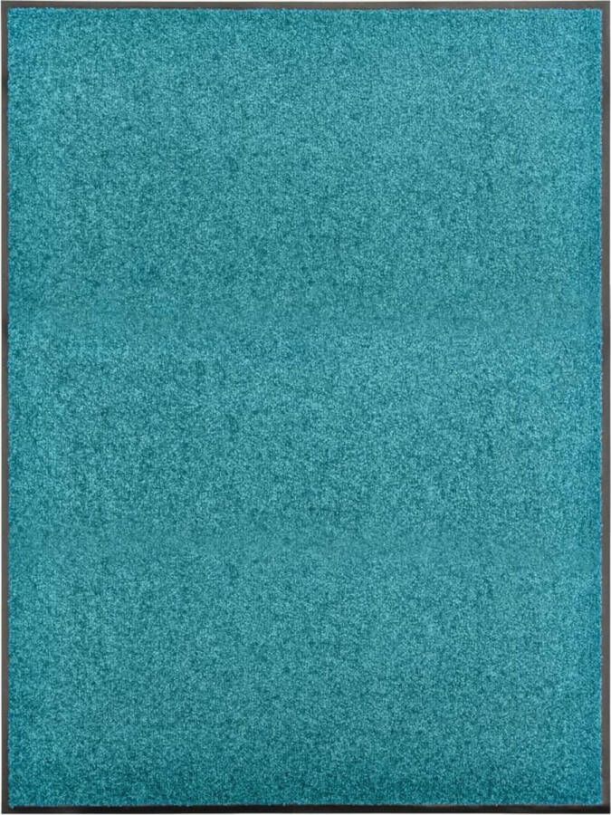 The Living Store Binnen buitenmat 120 x 90 cm Cyaan Polyamide