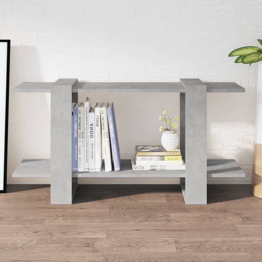 The Living Store Boekenkast betongrijs 100 x 30 x 51 cm montage vereist