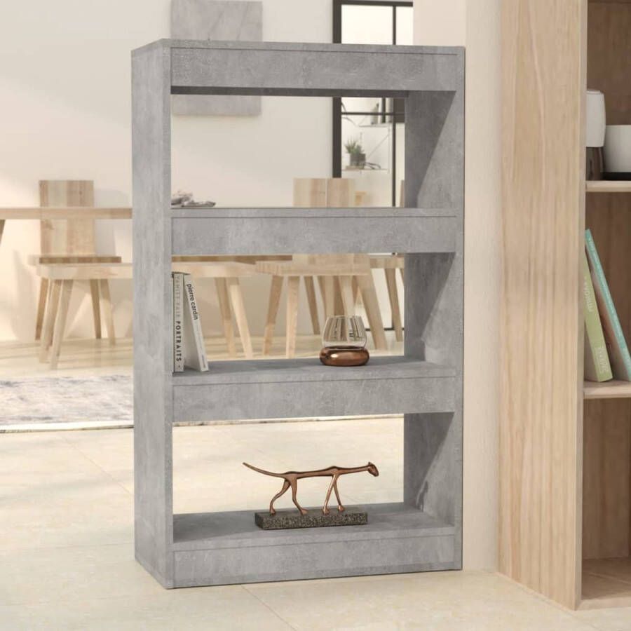 The Living Store Boekenkast Betongrijs 60 x 30 x 103 cm Stevig en stabiel