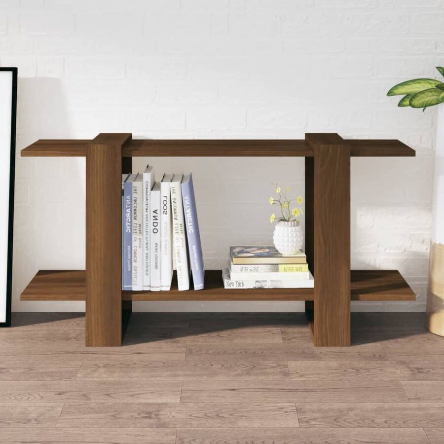 The Living Store Boekenkast Eiken 100 x 30 x 51 cm Met Montage Bewerkt Hout