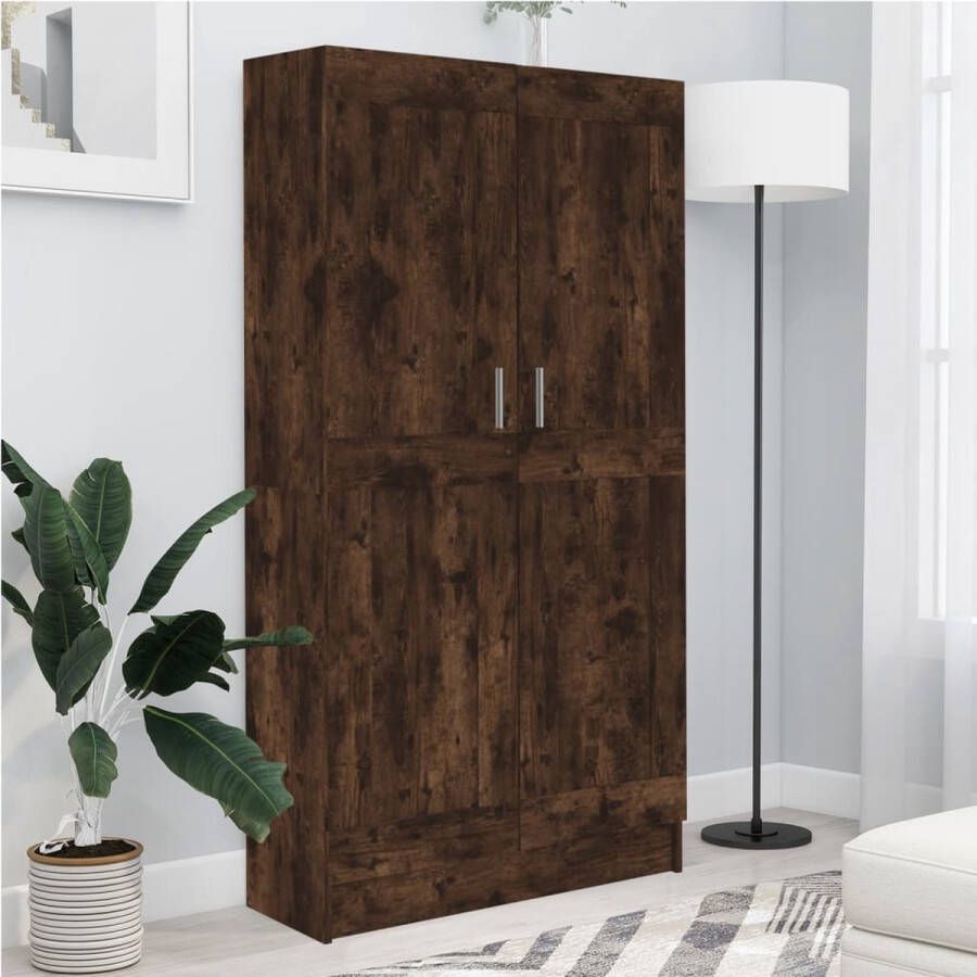 The Living Store Boekenkast Gerookt Eiken 82.5 x 30.5 x 150 cm Duurzaam materiaal