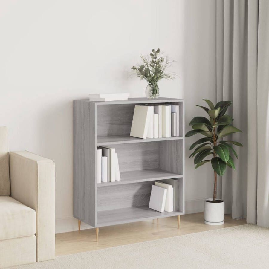 The Living Store Boekenkast Sonoma Eiken 69.5 x 32.5 x 90 cm Stabiel en Stevig