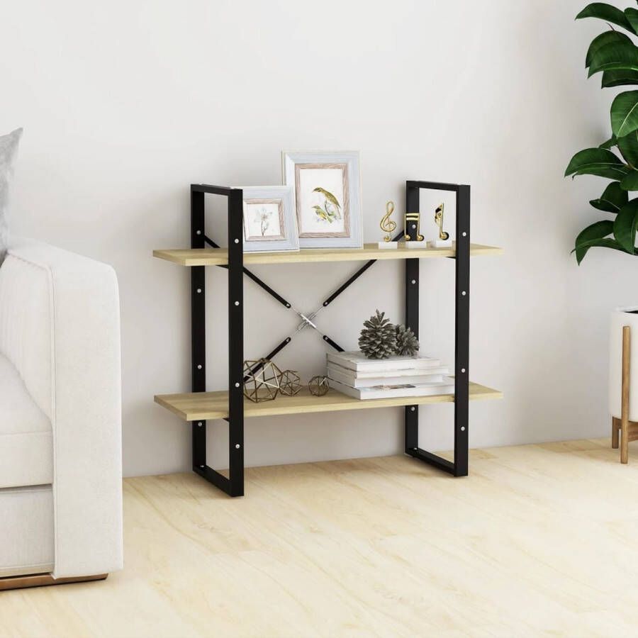 The Living Store Boekenkast Sonoma Eiken 80 x 30 x 70 cm Stevig en Duurzaam