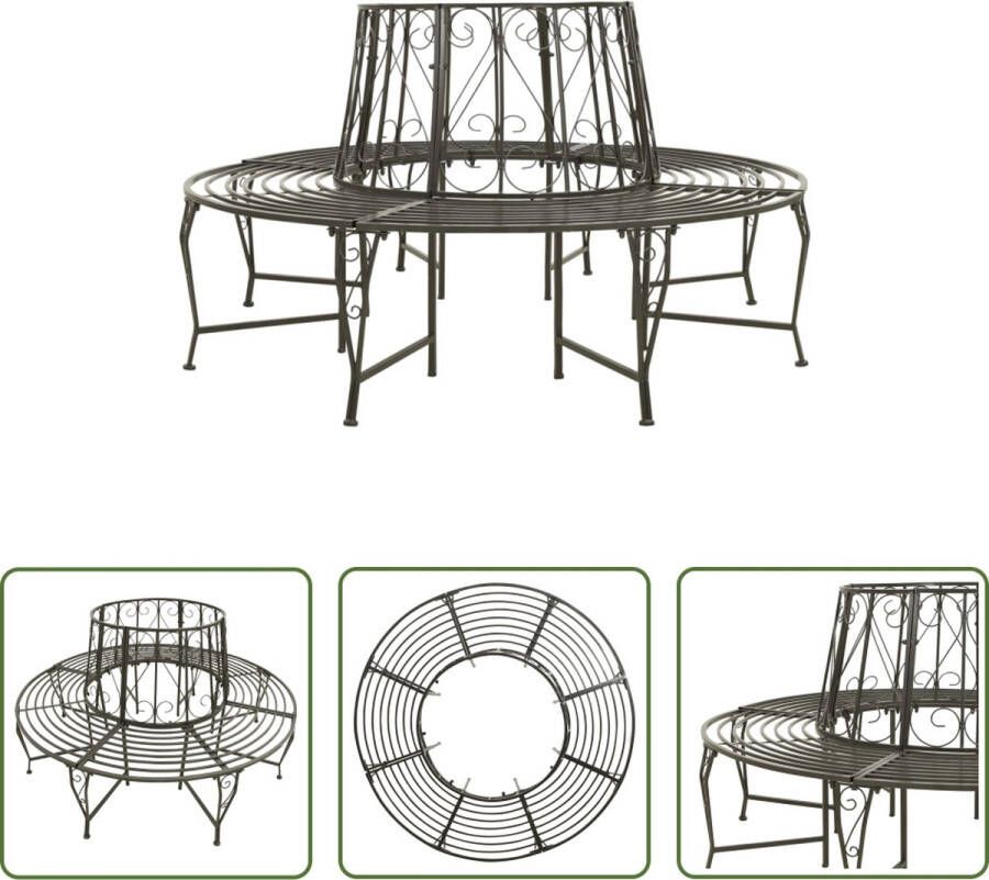 The Living Store Boombank Staal 160 x 89 cm 70 cm binnendiameter Zilvergrijs