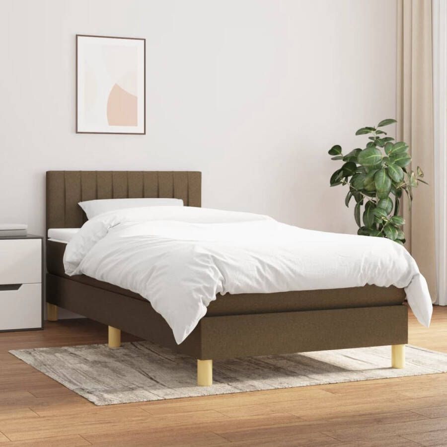 The Living Store Boxspringbed Pocketvering Bed met Verstelbaar Hoofdbord 80x200 cm