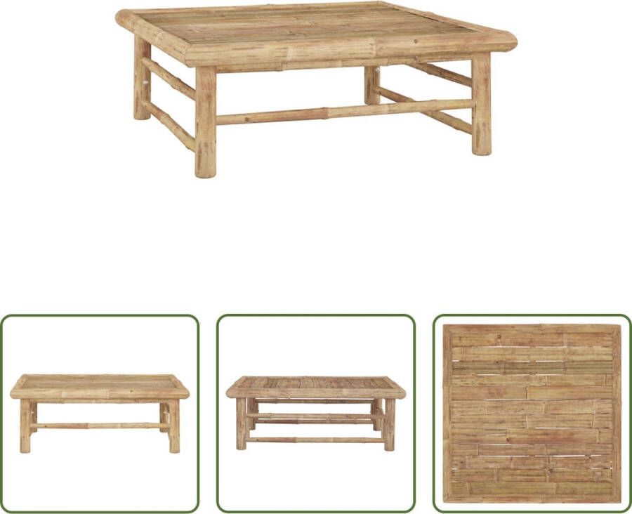 The Living Store Buitentafel Bamboe 65 x 65 x 30 cm Montage vereist