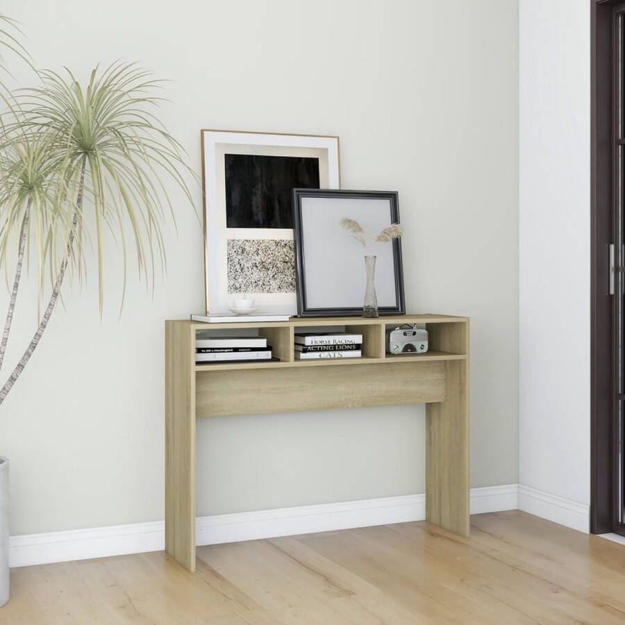 The Living Store Consoletafel Sonoma eiken 105 x 30 x 80 cm Montage vereist