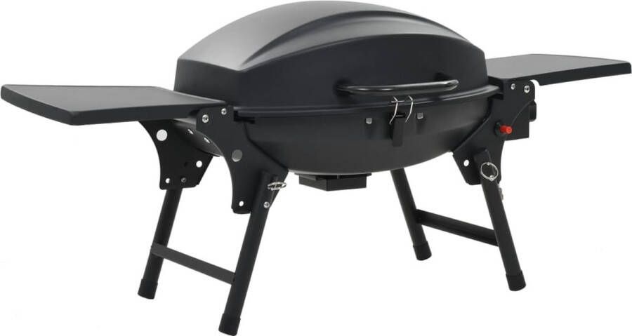 The Living Store Draagbare BBQ Gasbarbecue Stalen behuizing Zwart 103x47x47cm 4.2kW