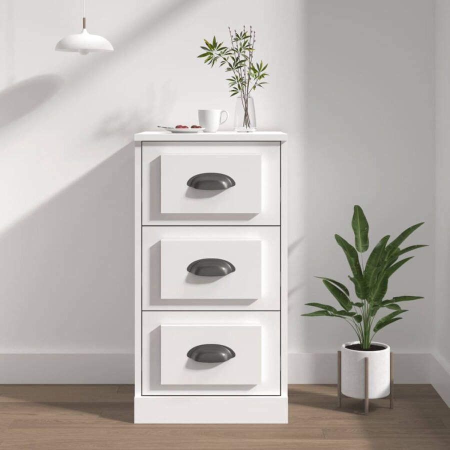 The Living Store Dressoir Bijzetkast 36 x 35.5 x 67.5 cm Wit