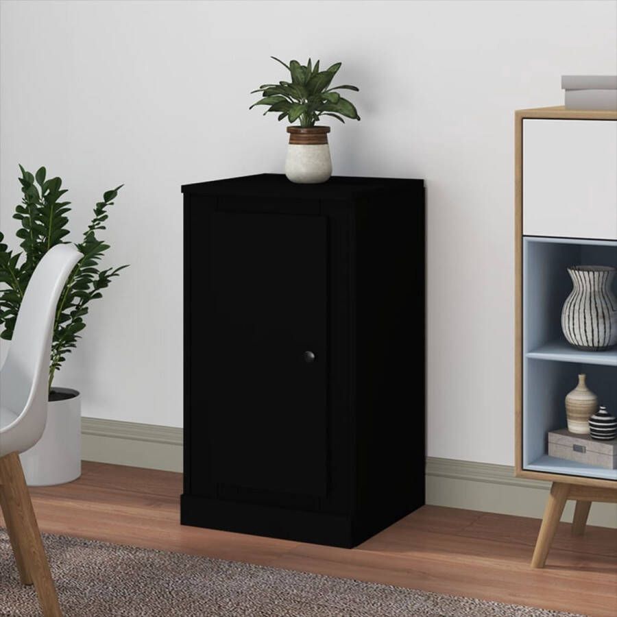 The Living Store dressoir Classic bijzetkast 37.5 x 35.5 x 67.5 cm zwart