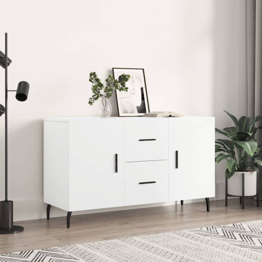 The Living Store Dressoir Modern Divers opbergruimte Stabiel Wit 100 x 36 x 60 cm