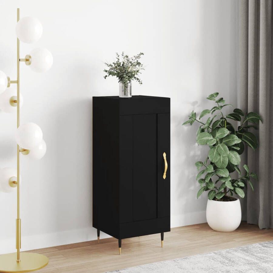 The Living Store Dressoir Trendy Opbergkast 34.5 x 34 x 90 cm Zwart