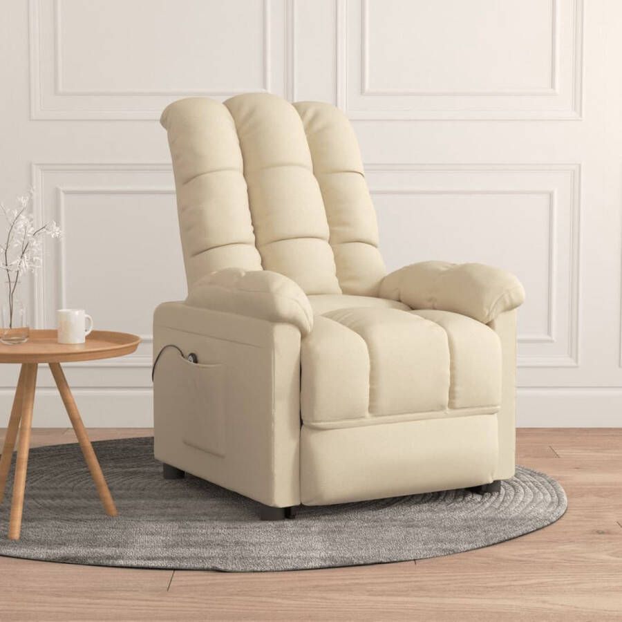 The Living Store Elektrisch verstelbare stoel Fauteuil 74 x 99 x 102 cm Crème
