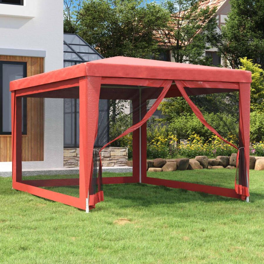 The Living Store Evenemententent 297x396x246 cm Rood HDPE en ijzer