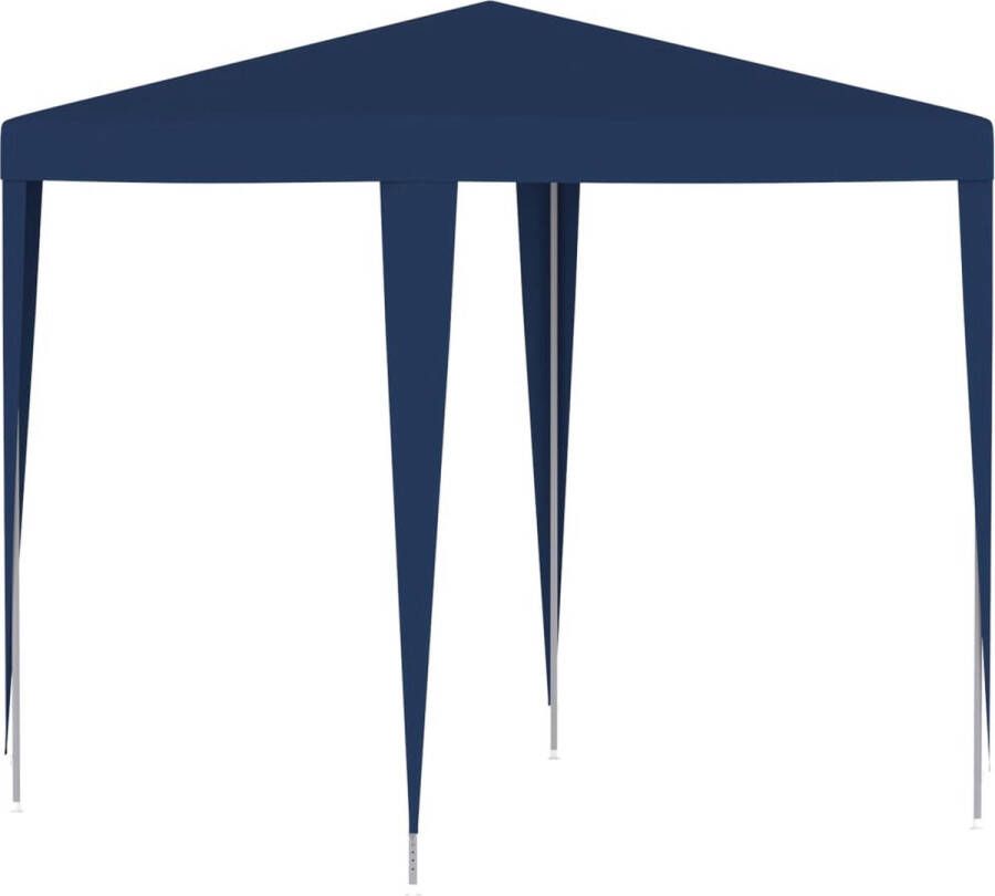 The Living Store Feesttent 2x2x2.4 m Blauw PE Staal frame UV- en waterbestendig Montage vereist