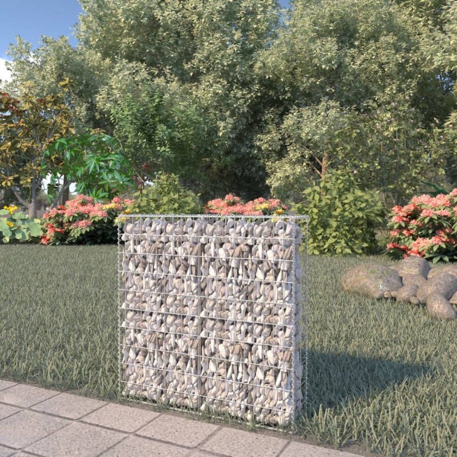 The Living Store Gabion Mand 80 x 20 x 100 cm Gegalvaniseerd Staal
