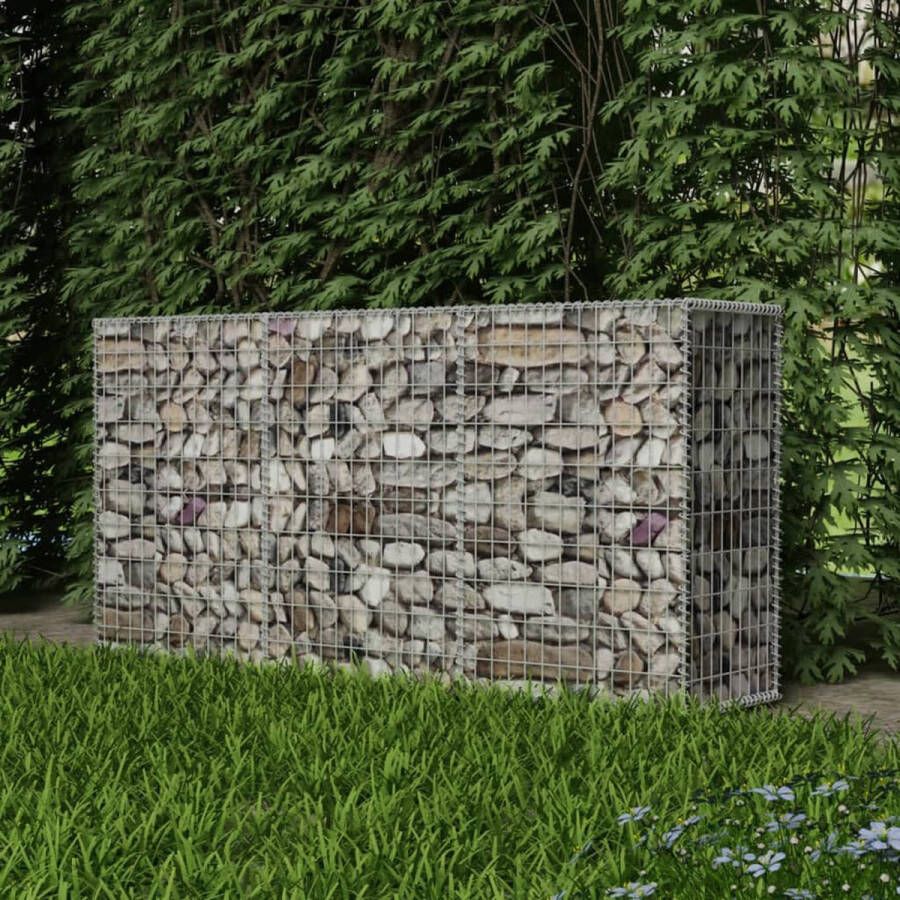 The Living Store Gabion mand 200x50x100 cm gegalvaniseerd staal Schuttingdeel