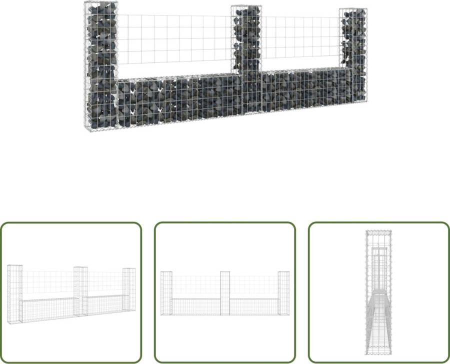 The Living Store Gabion Mand Schanskorf 260 x 20 x 100 cm Roestvrij Ijzer 3.5 mm Draaddiameter