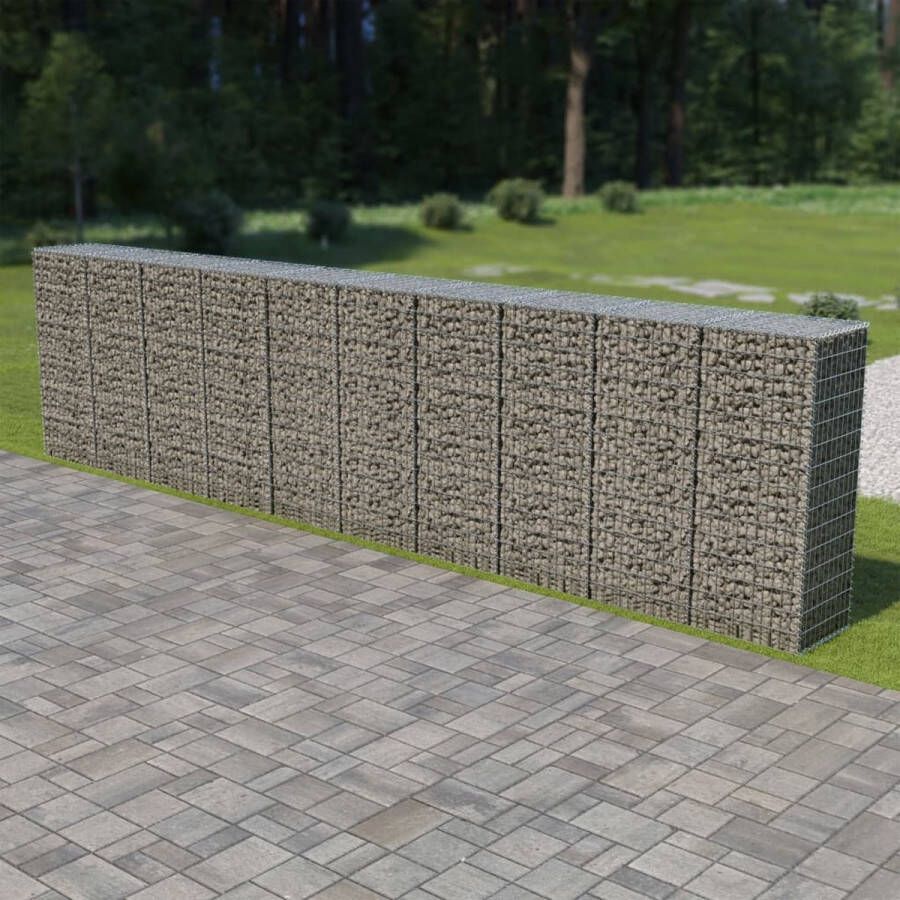 The Living Store Gabion Manden 600x50x150 cm Gegalvaniseerd Staal Hoog Draagvermogen