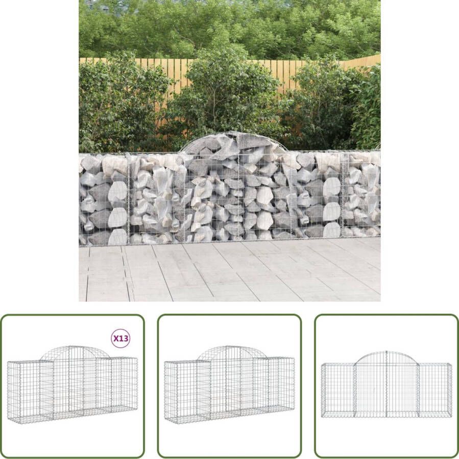 The Living Store Gabion Muur Gegalvaniseerd Ijzer 100 x 50 x 80 100 cm Decoratieve en Geluidsisolerende Tuinbarrière