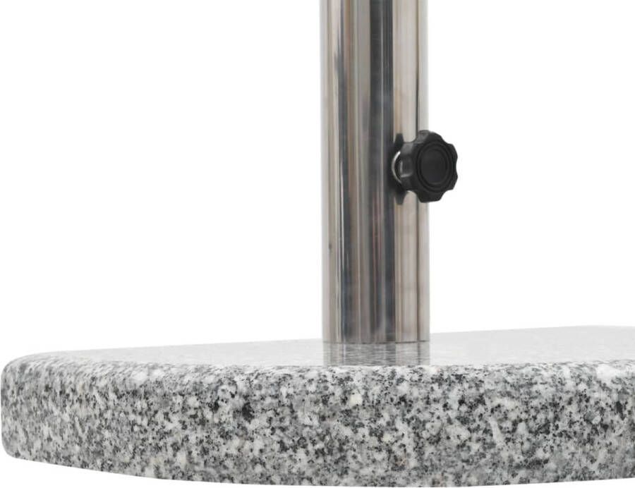 The Living Store Granieten Parasolvoet 40x28x4 cm Grijs 10 kg