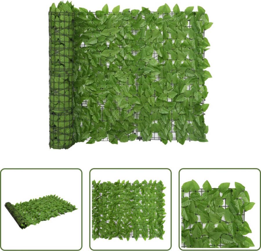 The Living Store Groene Privacy Luifel 500 x 100 cm Polyethyleen en Stof