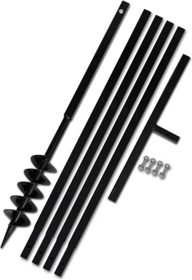 The Living Store Grondboor met Handvat Voor Gaten Boren en Compost Beluchten 1m lengte
