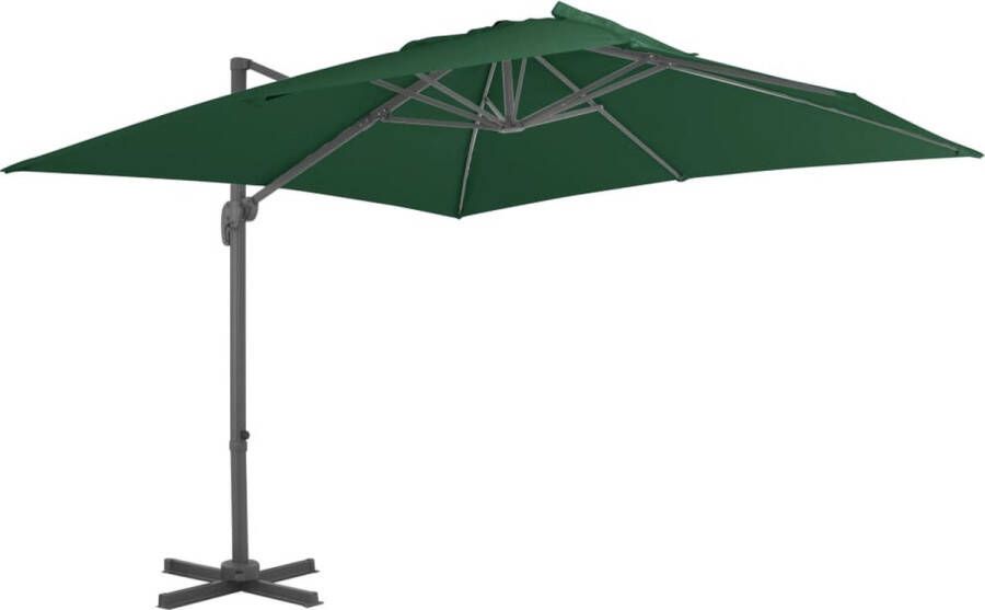 The Living Store Hangende Parasol Ancona Groen 400x300x268 cm UV-beschermend polyester