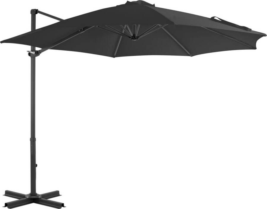 The Living Store Hangende Parasol Luxe 300 x 238 cm Antraciet