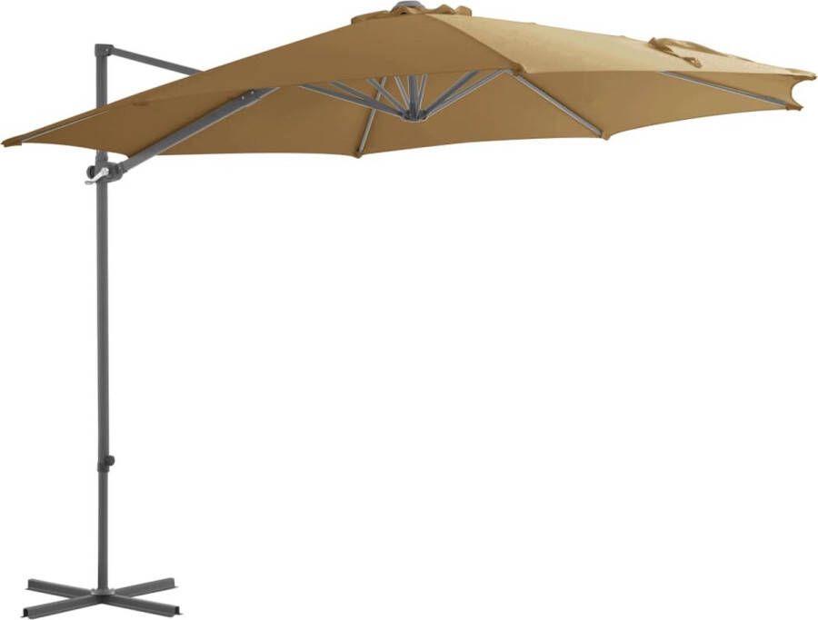 The Living Store Hangende Parasol Taupe 300 x 255 cm (ø x H)