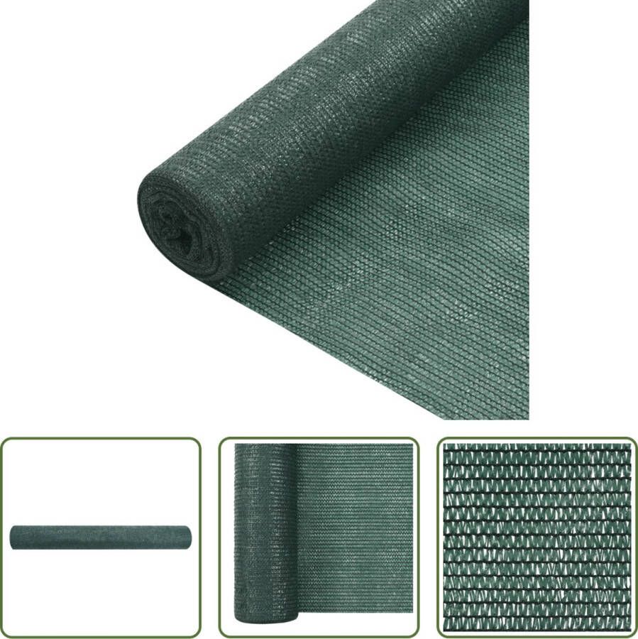 The Living Store HDPE privacyscherm 1.2 x 10 m groen 100% HDPE 75 g m²