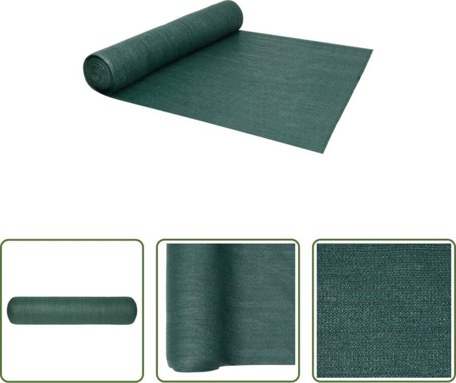 The Living Store HDPE Privacyscherm 1.2 x 10 m Groen 150 g m²