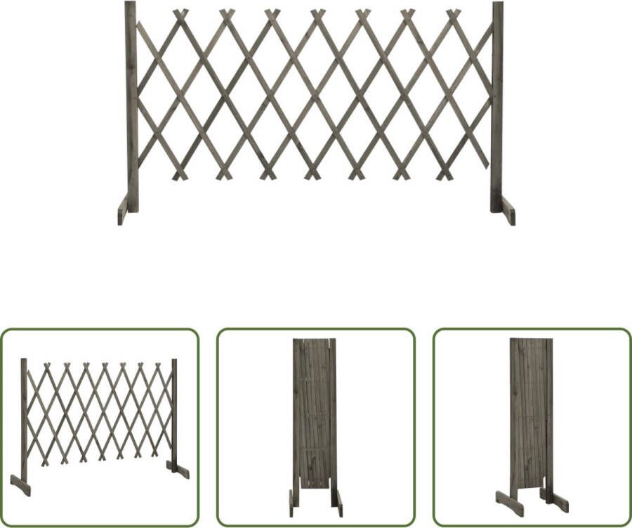 The Living Store Hekpaneel Massief Vurenhout 150 x 80 cm Uitschuifbaar