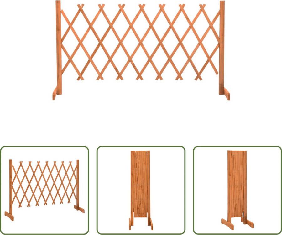 The Living Store Hekpaneel Massief Vurenhout Uitschuifbaar 150 x 80 cm