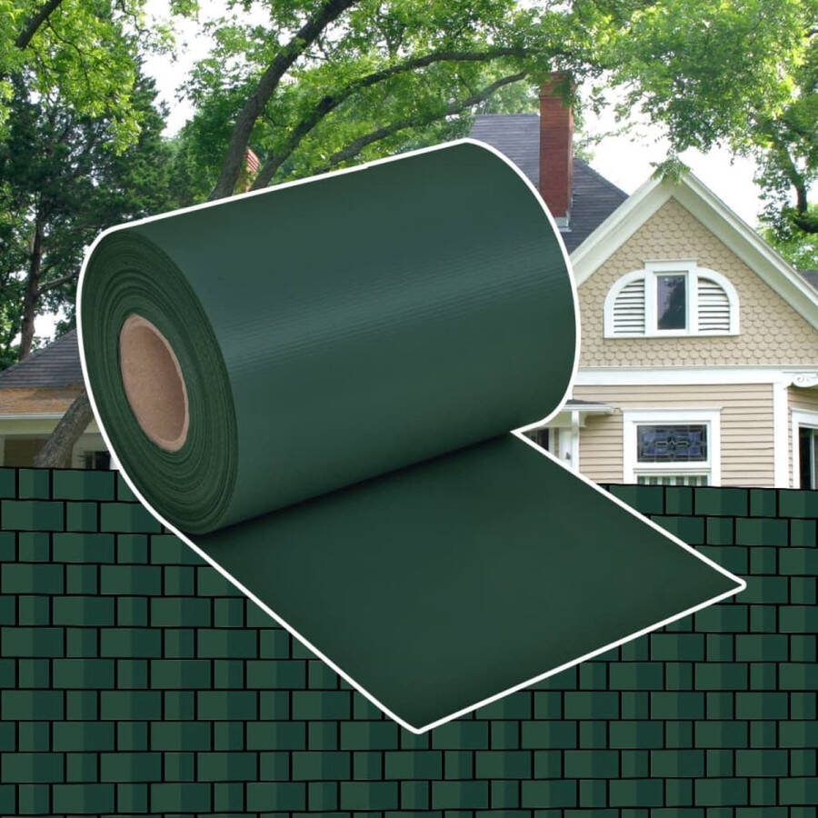 The Living Store Hekwerk 70 x 0.19 m matgroen PVC Weerbestendig en uv-bestendig