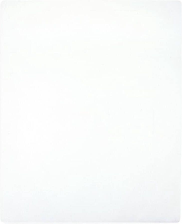 The Living Store Hoeslaken jersey 100x200 cm katoen wit Hoeslaken