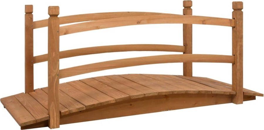 The Living Store Houten Brug 140 cm Massief vurenhout