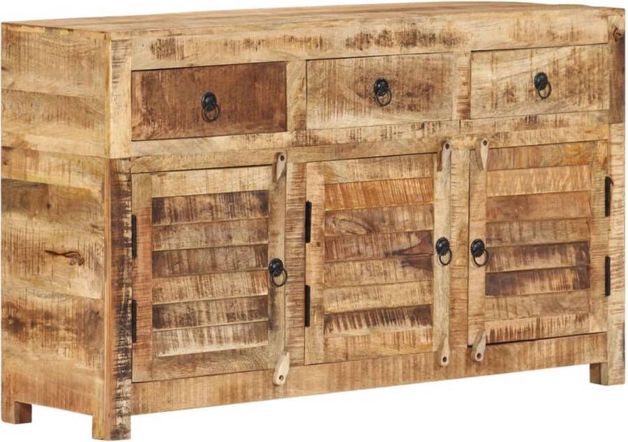 The Living Store Houten Dressoir Opbergkast 110x30x65cm Retro stijl