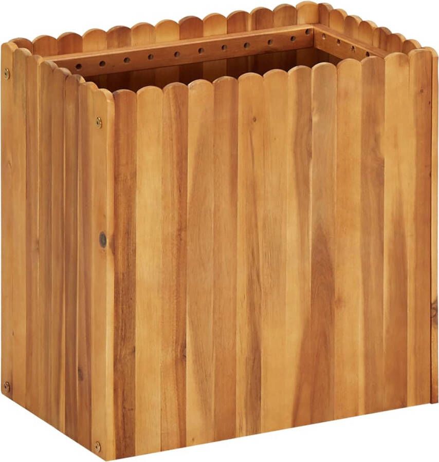 The Living Store Houten Kweekbak 50 x 30 x 50 cm natuurlijke houtkleur massief acaciahout
