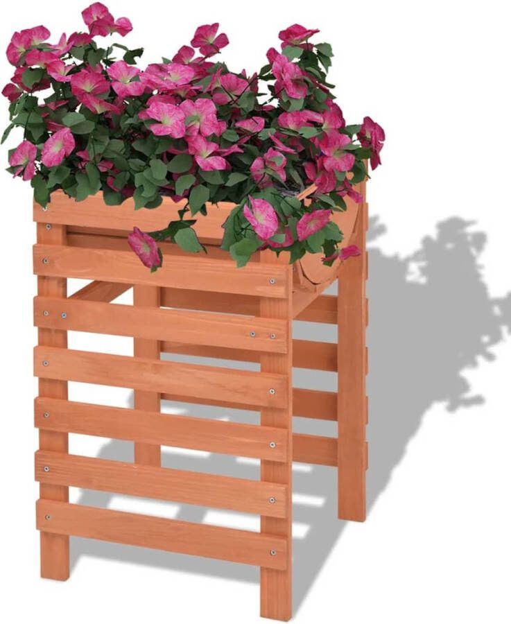The Living Store Houten plantenbak 38 x 36 x 60 cm beige