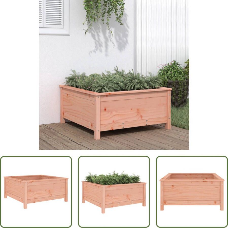The Living Store Houten Plantenbak Massief Douglashout 82.5 x 82.5 x 39 cm Montage vereist