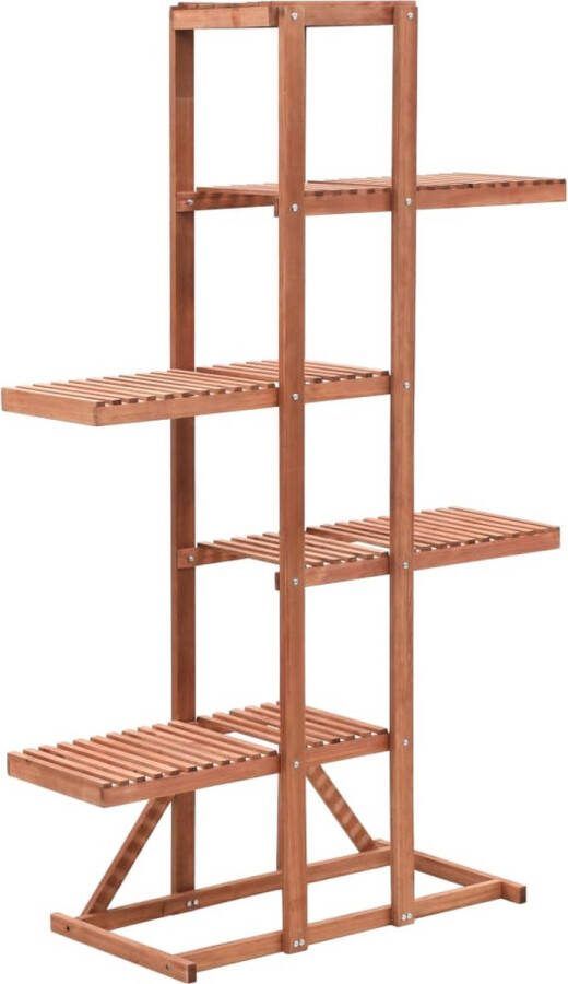 The Living Store Houten Plantenrek Vrijstaand 86 x 36 x 139 cm Bruin