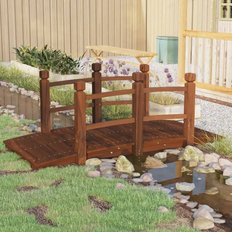 The Living Store Houten Tuinbrug Massief vurenhout 150 x 67 x 56 cm Gebouwd om te genieten
