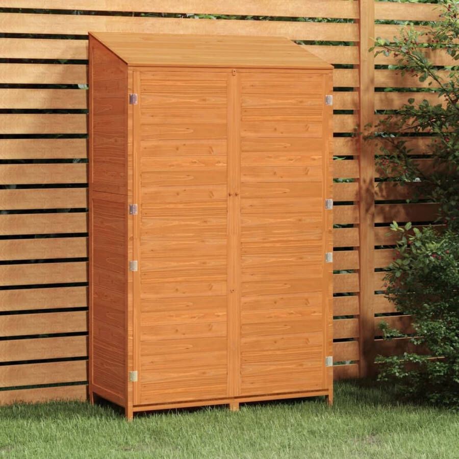 The Living Store Houten Tuinschuur Massief Vurenhout 102 x 52 x 174.5 cm Bruin