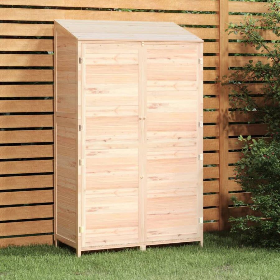 The Living Store Houten Tuinschuur Massief Vurenhout 102x52x174.5 cm Voldoende Opslagruimte