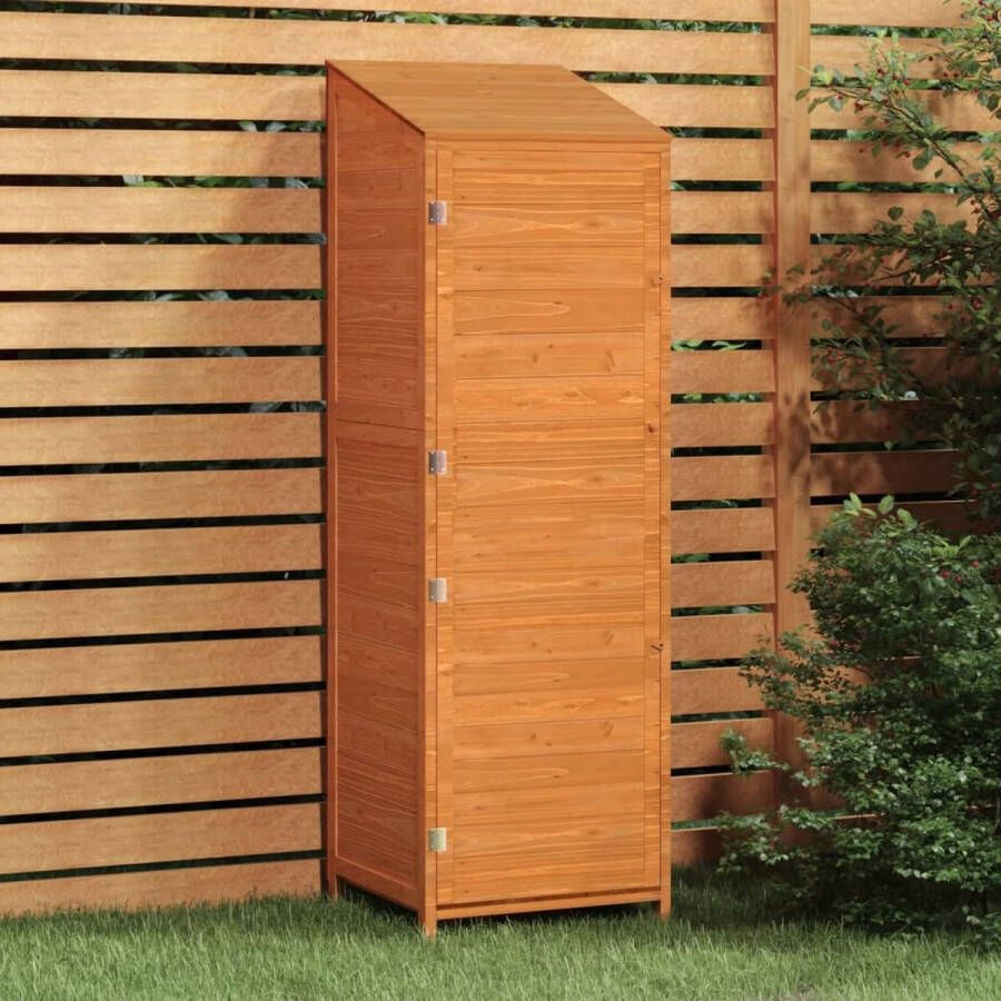 The Living Store Houten Tuinschuur Massief Vurenhout 55 x 52 x 174.5 cm Bruin