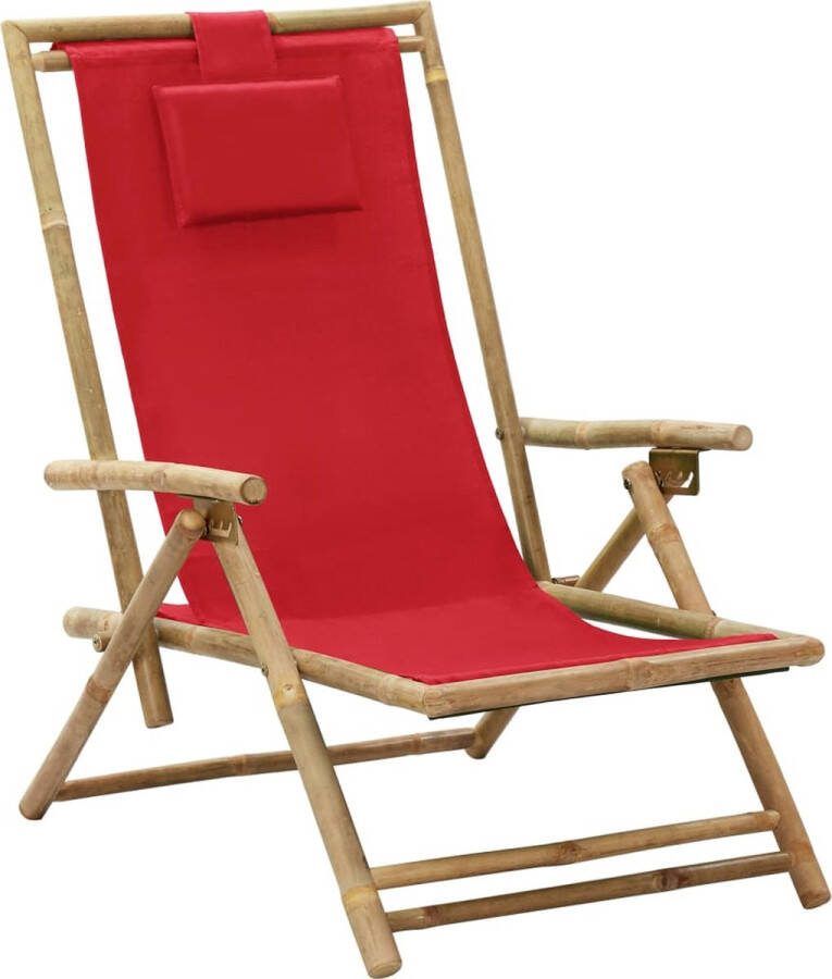 The Living Store Inklapbare leunstoel Tuinstoel 64 x 89 x (71-94) cm verstelbaar