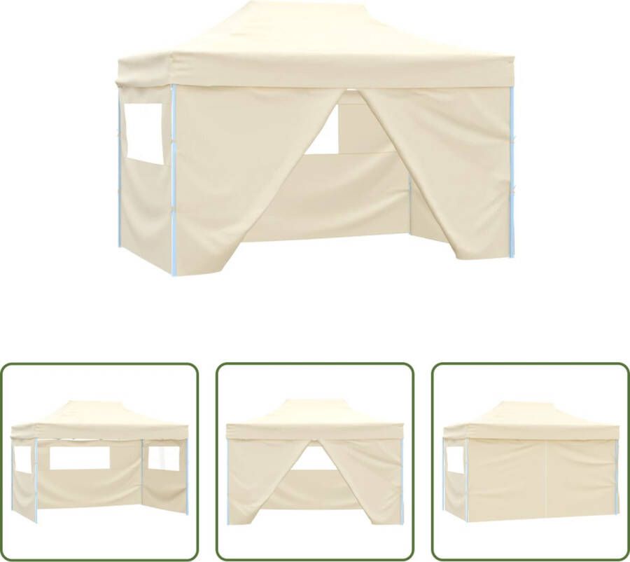 The Living Store Inklapbare Tent Pop-up Feesttent 431 x 291 x 315 cm Waterdicht en UV-bestendig