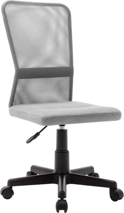The Living Store bureaustoel Deluxe Mesh 44x52x90-100 cm grijs 100% polyester