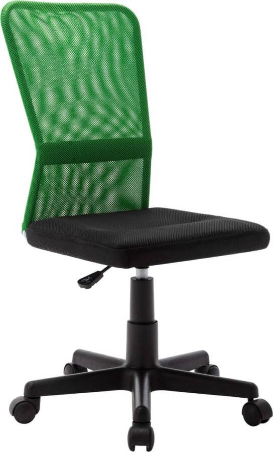 The Living Store Kantoorstoel 44x52x100 cm mesh stof zwart en groen Bureaustoel